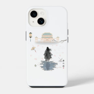 Para iPhone 14 Funda de teléfono de arte oriental calmado y soñad