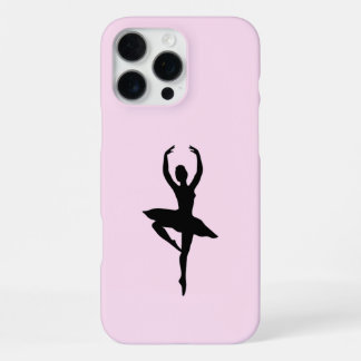 Para iPhone 16 Pro Max Funda de teléfono de bailarina rosa