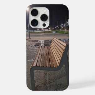 Funda de teléfono de banco de parque nocturno tran