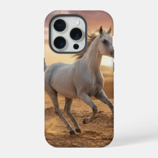Funda de teléfono de caballo blanco elegante corri