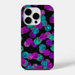 Para iPhone 14 Pro Funda de teléfono de confeti de cristal