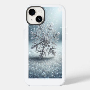 Para iPhone 14 Funda de teléfono de copo de nieve congelado hiper