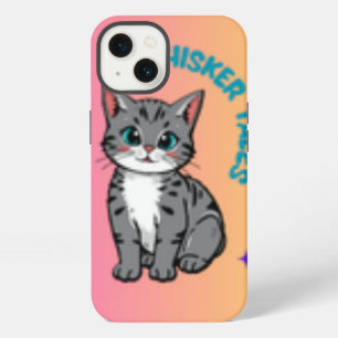 Funda de teléfono de cuento de gato lindo Bigotes 