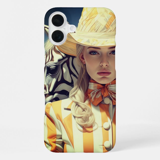 Para iPhone Funda de teléfono de dama artística (Reverso )