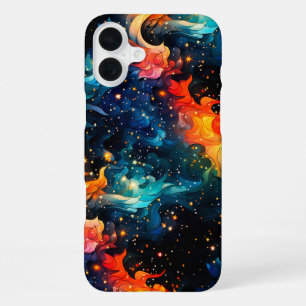Para iPhone 16 Plus Funda de teléfono de diseño espacial artístico