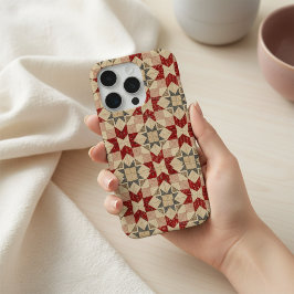 Funda de teléfono de estrella de colcha de patchwo