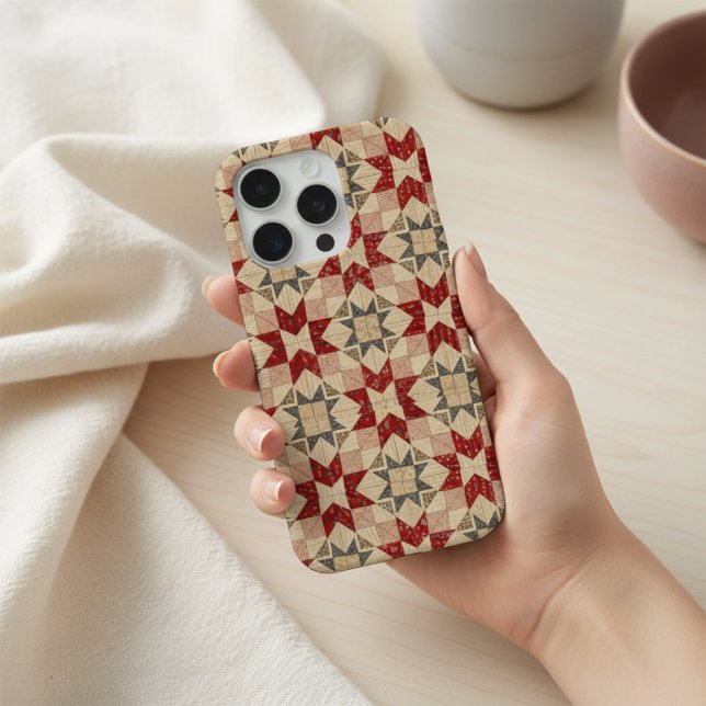 Para iPhone Funda de teléfono de estrella de colcha de patchwo (Subido por el creador)