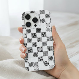 Funda de teléfono de estrella de colcha de patchwo