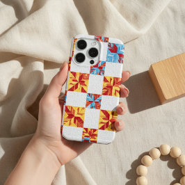 Funda de teléfono de estrella de colcha parches ge