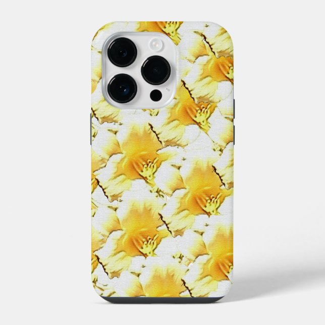 Para iPhone Funda de teléfono de flor amarilla (Reverso )