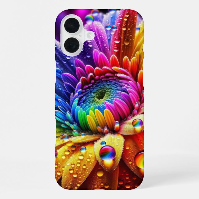 Para iPhone Funda de teléfono de flor de arcoíris (Reverso )