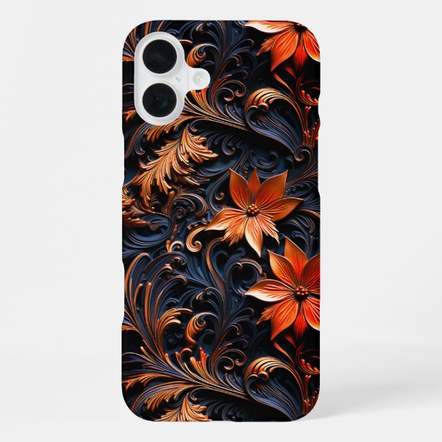Para iPhone Funda de teléfono de flores artísticas (Reverso )