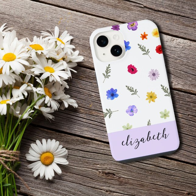 Para iPhone Funda de teléfono de flores silvestres personaliza (Subido por el creador)