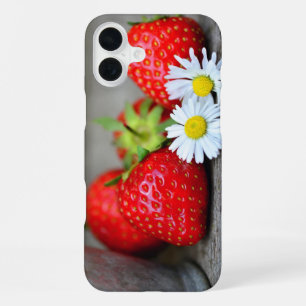 Para iPhone 16 Plus Funda de teléfono de fresas