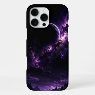 Para iPhone 16 Pro Max Funda de teléfono de galaxia púrpura