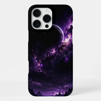 Para iPhone 16 Pro Max Funda de teléfono de galaxia púrpura