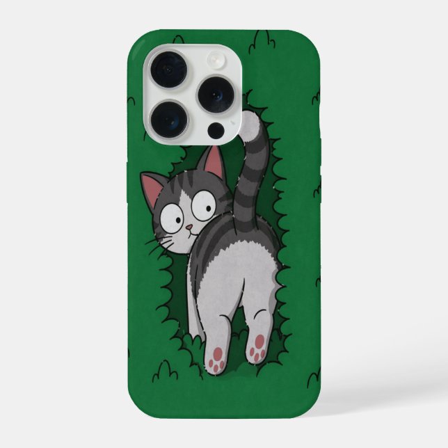 Para iPhone Funda de teléfono de Gatito Peek-a-Boo (Reverso )