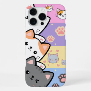 Para iPhone 16 Pro Max Funda de teléfono de gato adorable – Diseño adorab