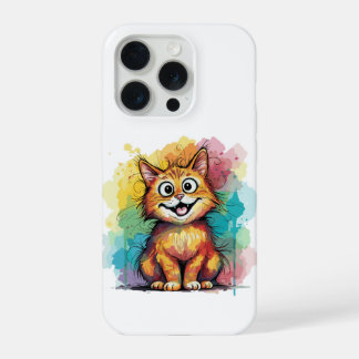 Funda de teléfono de gato en acuarela adorable