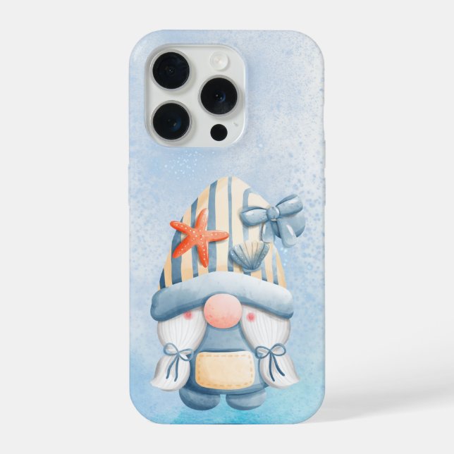 Para iPhone Funda de teléfono de gnomo marino lindo (Reverso )