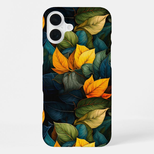 Para iPhone Funda de teléfono de hojas artísticas (Reverso )