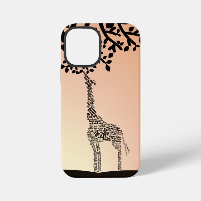 Para iPhone Funda de teléfono de jirafa alentadora (Reverso )