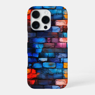 Para iPhone 16 Pro Funda de teléfono de ladrillos artísticos