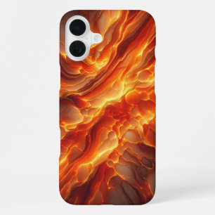 Para iPhone 16 Plus Funda de teléfono de lava fundida ígnea de lujo na