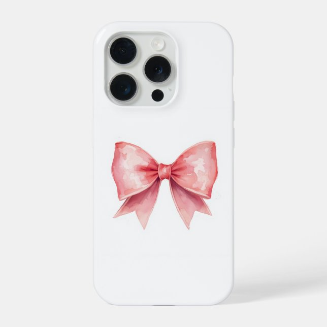 Para iPhone Funda de teléfono de lazo rosa lindo 🎀 | Estilo c (Reverso )