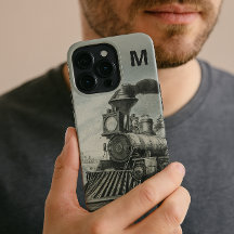 Funda de teléfono de locomotora de tren vintage co