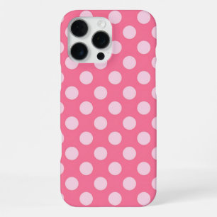 Para iPhone 16 Pro Max Funda de teléfono de lunares rosa caliente Monad