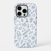 Funda de teléfono de maestro con garabatos de escu