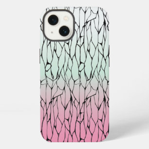 Funda de teléfono de mariposa monarca blanca y ros