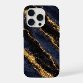 Funda de teléfono de mármol azul marino de lujo co