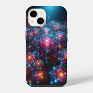 Para iPhone 14 Funda de teléfono de matriz de cristal de neón cib
