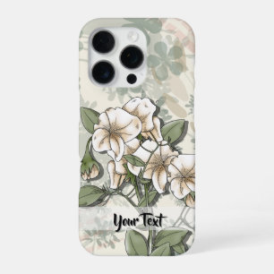 Para iPhone 16 Pro Funda de teléfono de mixed media floral personaliz