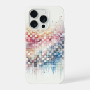 Funda de teléfono de mosaico de acuarela pastel ar