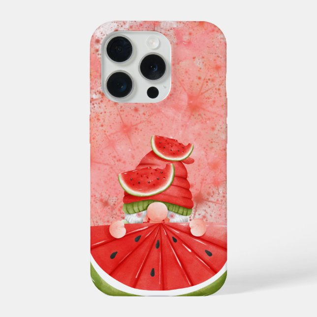 Para iPhone Funda de teléfono de niña sandía linda (Reverso )