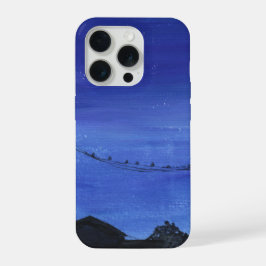 Funda de teléfono de paisaje urbano azul