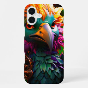 Para iPhone 16 Plus Funda de teléfono de pájaro artístico