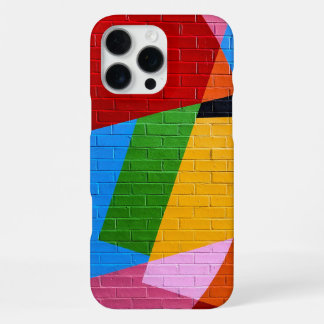 Para iPhone 16 Pro Max Funda de teléfono de pared de ladrillo geométrico 