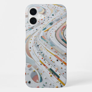 Para iPhone 16 Plus Funda de teléfono de piedra de guijarro colorida d