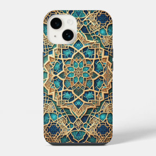 Para iPhone 14 Funda de teléfono de rejilla cibernética futurista