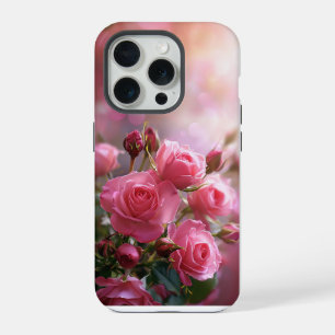 Funda de teléfono de rosas rosadas elegantes