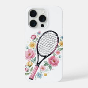 Funda de teléfono de tenis floral estética deporti