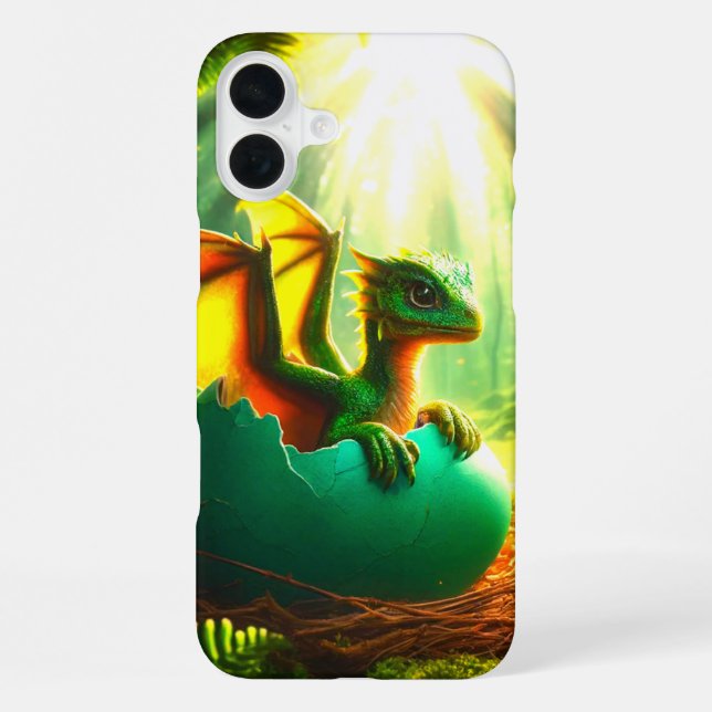 Para iPhone Funda de teléfono del dragón verde (Reverso )