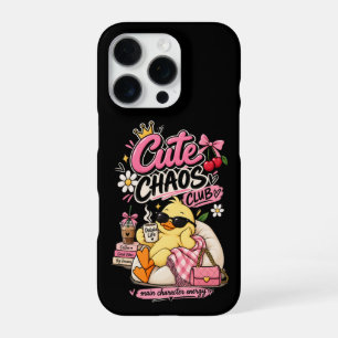 Para iPhone 16 Pro Funda de teléfono estética del club de patos del c