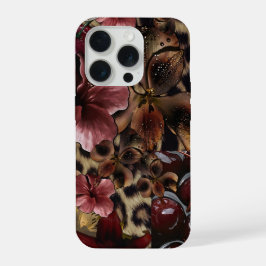 Funda de teléfono estética floral de lujo