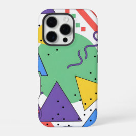 Para iPhone 16 Pro Funda de teléfono estilo Memphis decoración dopami