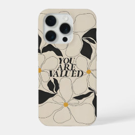 Funda de teléfono floral – Amor propio minimalista